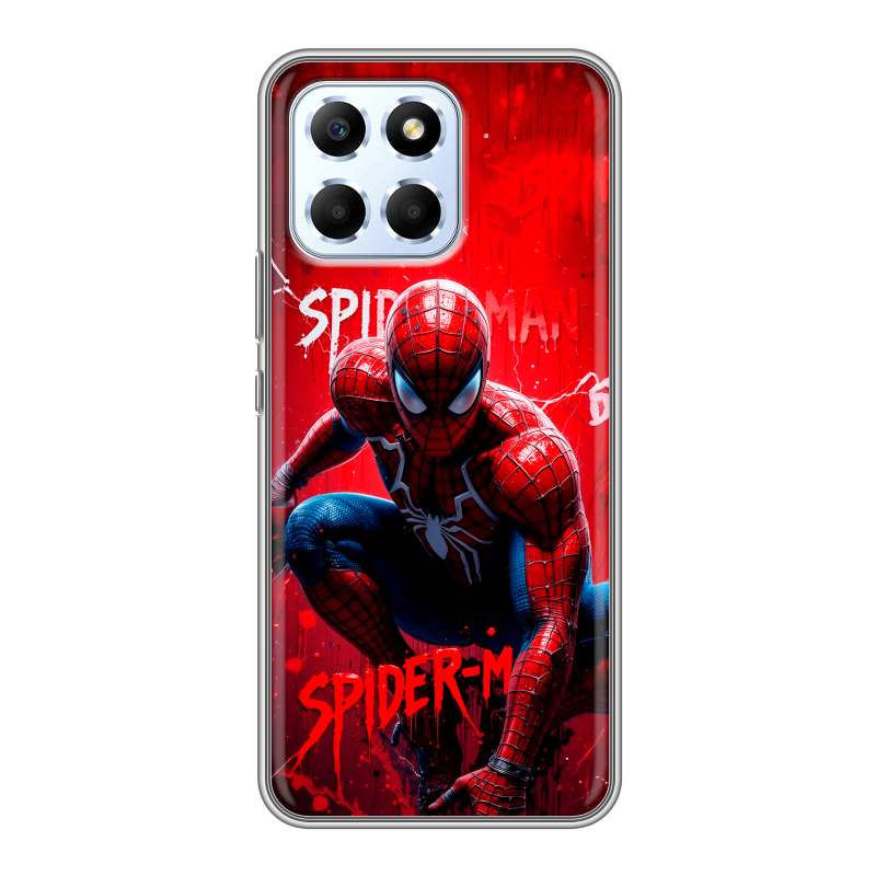 Силиконовый чехол на Huawei Honor X6 с принтом Spiderman Человек паук Силиконовый чехол на Huawei Honor X6 с принтом Spiderman Человек паук