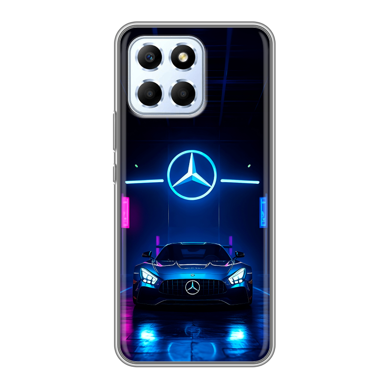 Силиконовый чехол на Huawei Honor X6 с принтом Mercedes Мерседес Силиконовый чехол на Huawei Honor X6 с принтом Mercedes Мерседес