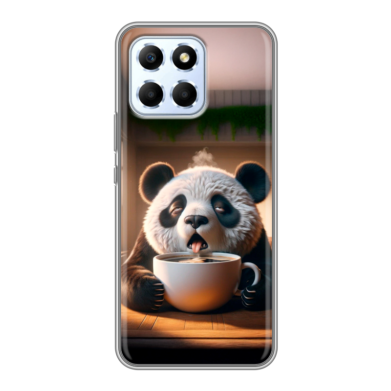 Силиконовый чехол на Huawei Honor X6 с принтом смешная панда Силиконовый чехол на Huawei Honor X6 с принтом смешная панда