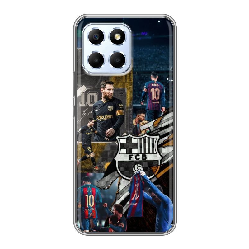Силиконовый чехол на Huawei Honor X6 с принтом Messi Barcelona Силиконовый чехол на Huawei Honor X6 с принтом Messi Barcelona
