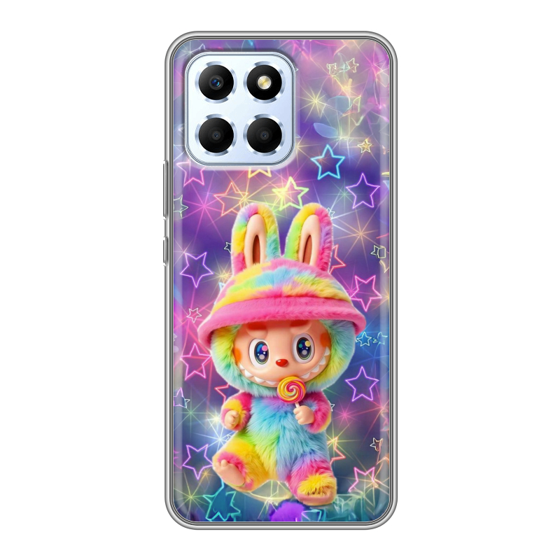 Силиконовый чехол на Huawei Honor X6 с принтом Labubu Лабубу Силиконовый чехол на Huawei Honor X6 с принтом Labubu Лабубу