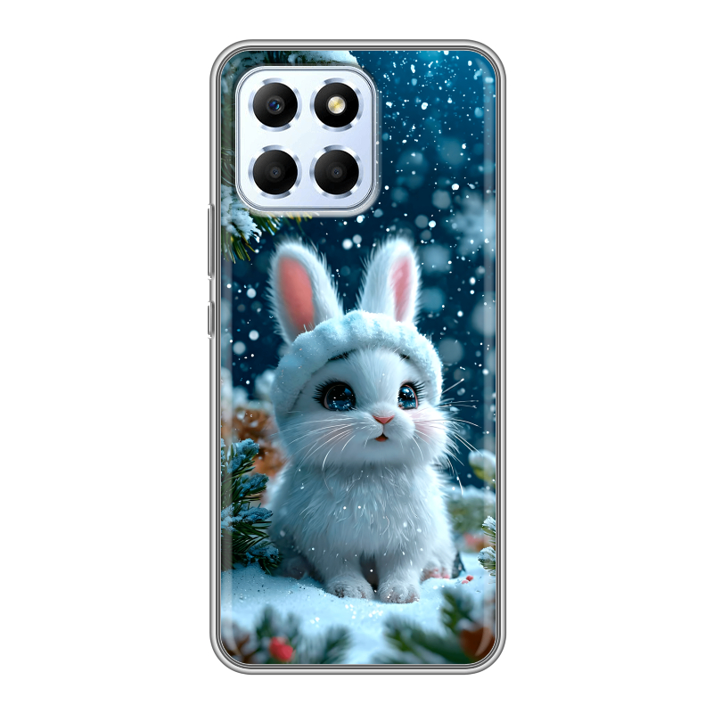 Силиконовый противоударный чехол на Huawei Honor X6 с принтом Новый год Силиконовый противоударный чехол на Huawei Honor X6 с принтом Новый год