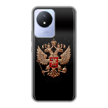 Силиконовый чехол на Vivo Y02 с принтом Герб России Силиконовый чехол на Vivo Y02 с принтом Герб России