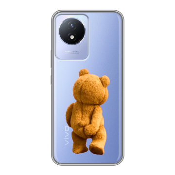 Силиконовый чехол на Vivo Y02 с принтом Медведь Силиконовый чехол на Vivo Y02 с принтом Медведь