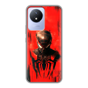 Силиконовый чехол на Vivo Y02 с принтом человек паук spiderman Силиконовый чехол на Vivo Y02 с принтом человек паук spiderman