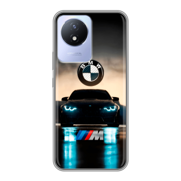 Силиконовый чехол на Vivo Y02 с принтом БМВ BMW Силиконовый чехол на Vivo Y02 с принтом БМВ BMW
