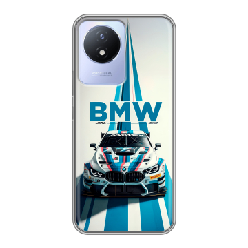 Силиконовый чехол на Vivo Y02 с принтом БМВ BMW Силиконовый чехол на Vivo Y02 с принтом БМВ BMW
