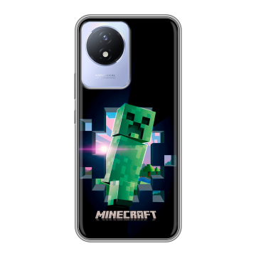 Силиконовый чехол на Vivo Y02 с принтом Майнкрафт Minecraft Силиконовый чехол на Vivo Y02 с принтом Майнкрафт Minecraft