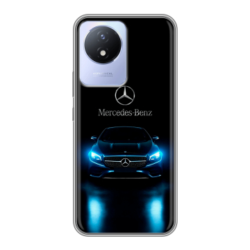 Силиконовый чехол на Vivo Y02 с принтом Mercedes Мерседес