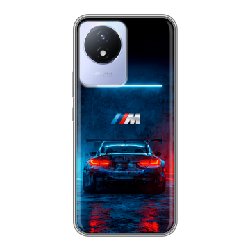 Силиконовый чехол на Vivo Y02 с принтом BMW БМВ Силиконовый чехол на Vivo Y02 с принтом BMW БМВ