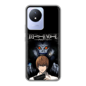Силиконовый чехол на Vivo Y02 с принтом Death note Тетрадь смерти