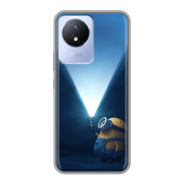 Силиконовый чехол на Vivo Y02 с принтом Миньоны Силиконовый чехол на Vivo Y02 с принтом Миньоны