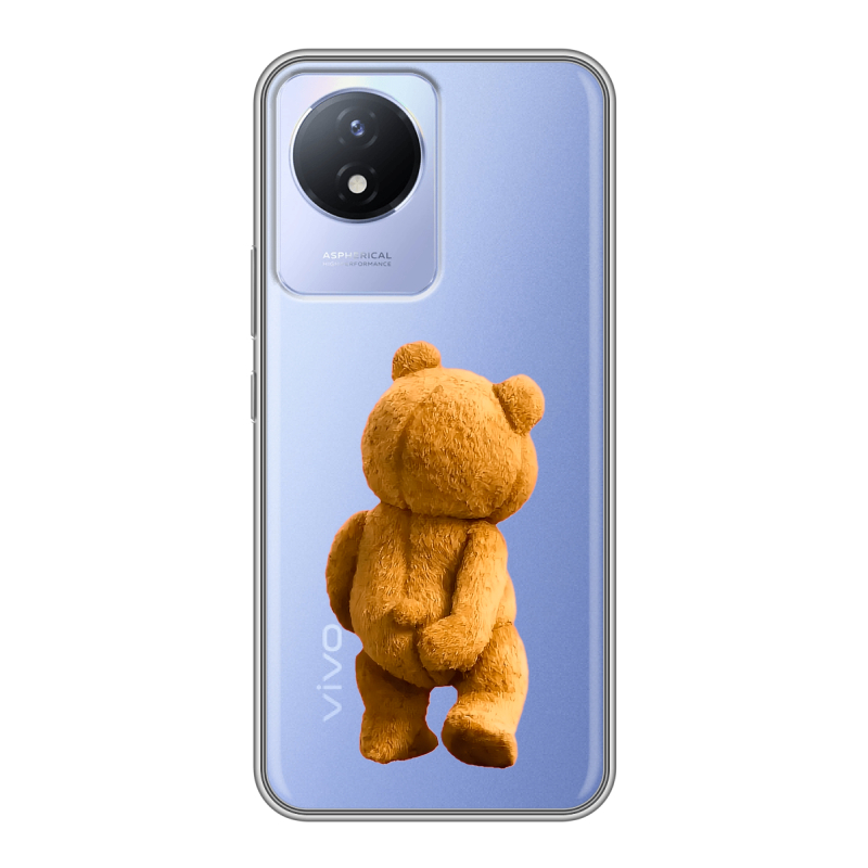 Силиконовый чехол на Vivo Y02 с принтом Медведь Силиконовый чехол на Vivo Y02 с принтом Медведь