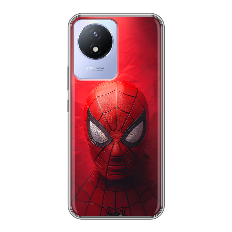Силиконовый чехол на Vivo Y02 с принтом Spiderman Человек паук Силиконовый чехол на Vivo Y02 с принтом Spiderman Человек паук