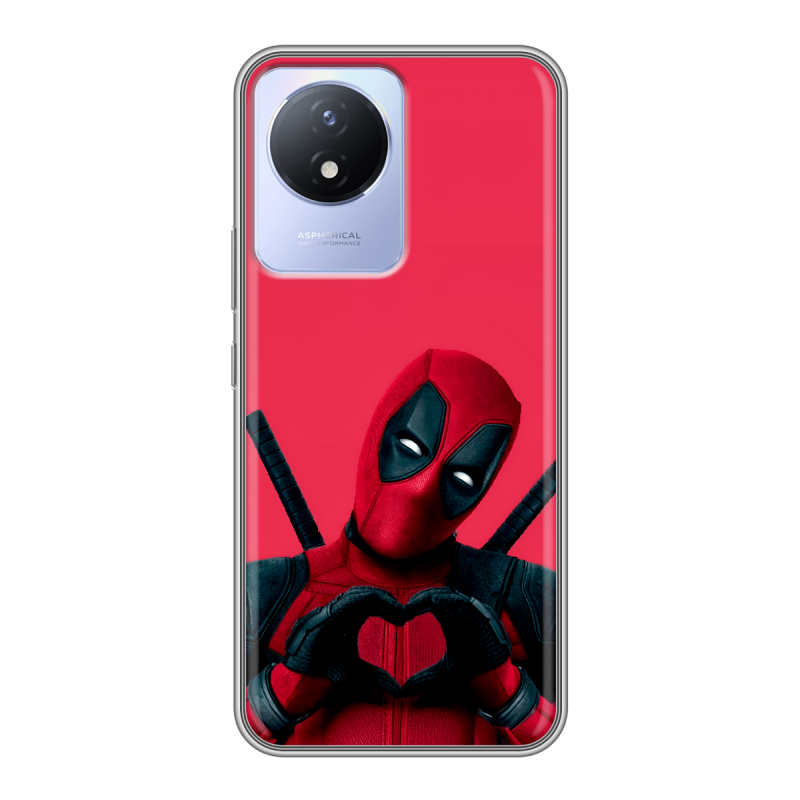 Силиконовый чехол на Vivo Y02 с принтом Дедпул Deadpool Силиконовый чехол на Vivo Y02 с принтом Дедпул Deadpool