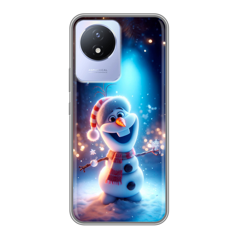 Силиконовый чехол на Vivo Y02 с принтом Новый год Силиконовый чехол на Vivo Y02 с принтом Новый год