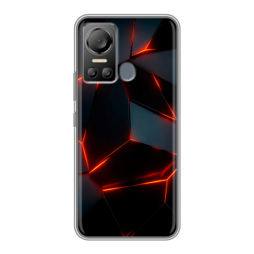Силиконовый чехол на Itel Vision 5 с принтом Яркие абстракции