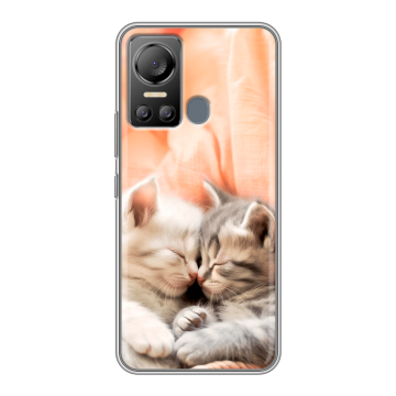 Силиконовый чехол на Itel Vision 5 с принтом Котята Силиконовый чехол на Itel Vision 5 с принтом Котята