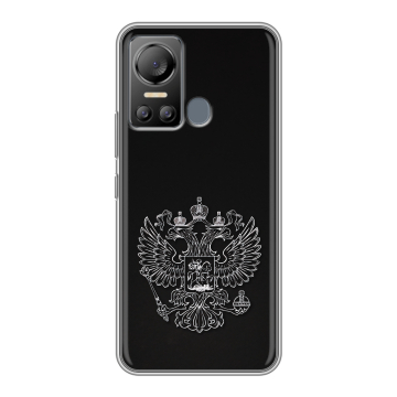 Силиконовый чехол на Itel Vision 5 с принтом Герб России