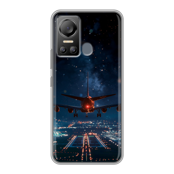 Силиконовый чехол на Itel Vision 5 с принтом самолет Силиконовый чехол на Itel Vision 5 с принтом самолет