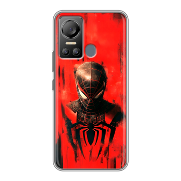 Силиконовый чехол на Itel Vision 5 с принтом человек паук spiderman Силиконовый чехол на Itel Vision 5 с принтом человек паук spiderman