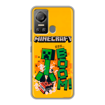 Силиконовый чехол на Itel Vision 5 с принтом Майнкрафт Minecraft Силиконовый чехол на Itel Vision 5 с принтом Майнкрафт Minecraft