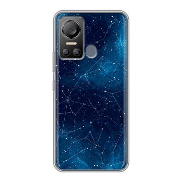 Силиконовый чехол на Itel Vision 5 с принтом Космос звезды