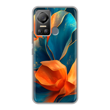 Силиконовый чехол на Itel Vision 5 с принтом Цветы