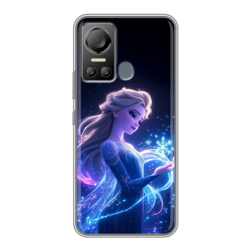 Силиконовый чехол на Itel Vision 5 с принтом Холодное сердце Frozen Силиконовый чехол на Itel Vision 5 с принтом Холодное сердце Frozen