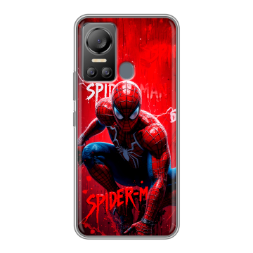 Силиконовый чехол на Itel Vision 5 с принтом Spiderman Человек паук Силиконовый чехол на Itel Vision 5 с принтом Spiderman Человек паук