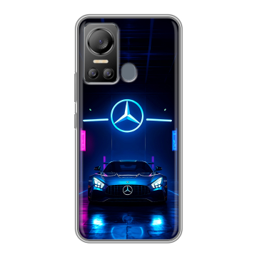 Силиконовый чехол на Itel Vision 5 с принтом Mercedes Мерседес Силиконовый чехол на Itel Vision 5 с принтом Mercedes Мерседес