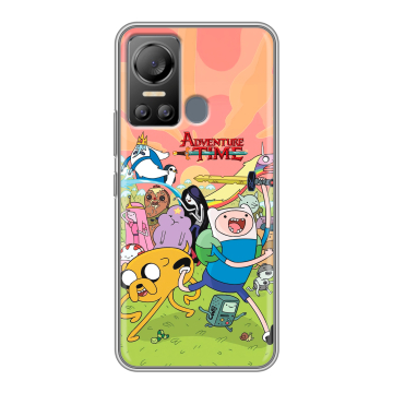 Силиконовый чехол на Itel Vision 5 с принтом Adventure time Время приключений