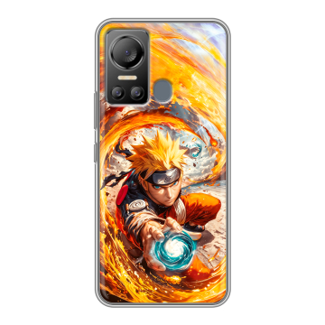 Силиконовый чехол на Itel Vision 5 с принтом Аниме Наруто Naruto