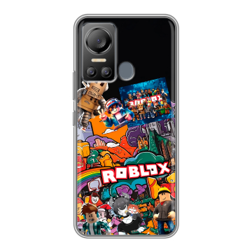 Силиконовый чехол на Itel Vision 5 с принтом Roblox Роблокс Силиконовый чехол на Itel Vision 5 с принтом Roblox Роблокс