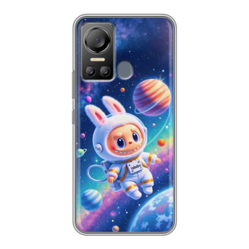Силиконовый чехол на Itel Vision 5 с принтом Labubu Лабубу Силиконовый чехол на Itel Vision 5 с принтом Labubu Лабубу