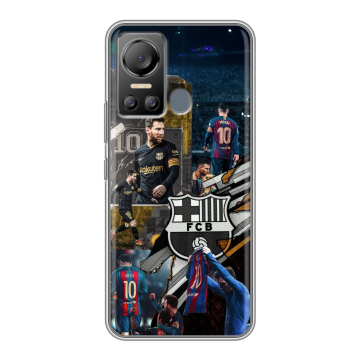 Силиконовый чехол на Itel Vision 5 с принтом Messi Barcelona Силиконовый чехол на Itel Vision 5 с принтом Messi Barcelona