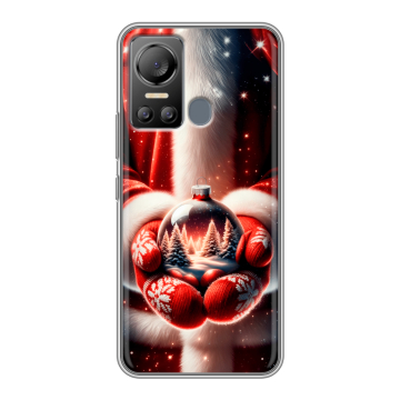Силиконовый чехол на Itel Vision 5 с принтом Новый год