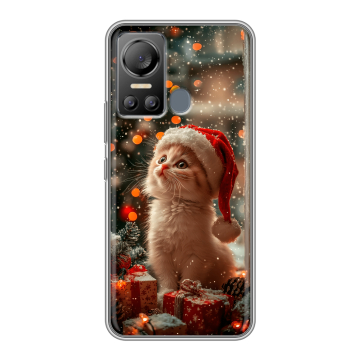 Силиконовый чехол на Itel Vision 5 с принтом Новый год