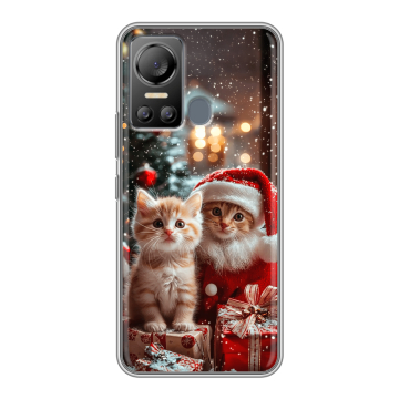 Силиконовый чехол на Itel Vision 5 с принтом Новый год