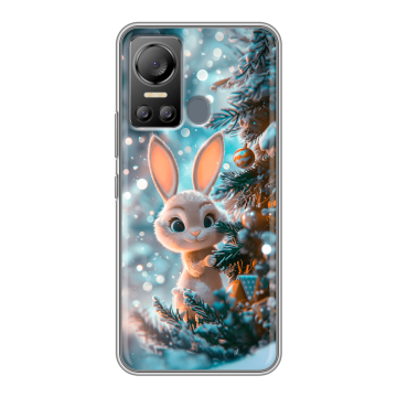 Силиконовый чехол на Itel Vision 5 с принтом Новый год