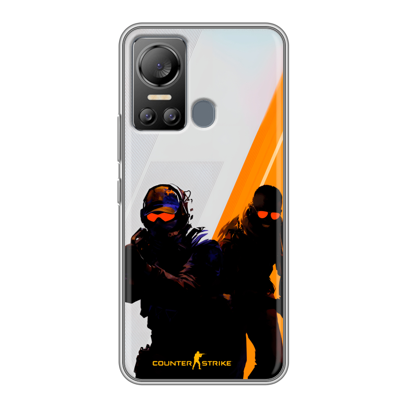 Силиконовый чехол на Itel Vision 5 с принтом Контер страйк Counter strike Силиконовый чехол на Itel Vision 5 с принтом Контер страйк Counter strike