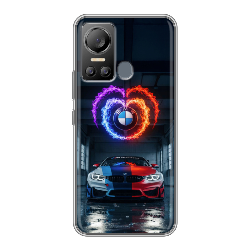 Силиконовый чехол на Itel Vision 5 с принтом BMW БМВ Силиконовый чехол на Itel Vision 5 с принтом BMW БМВ