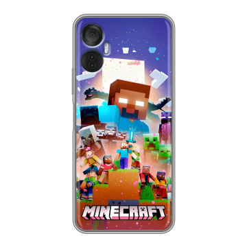 Силиконовый чехол на Itel Vision 5 Plus с принтом Майнкрафт Minecraft Силиконовый чехол на Itel Vision 5 Plus с принтом Майнкрафт Minecraft