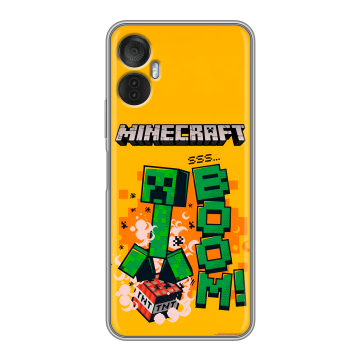 Силиконовый чехол на Itel Vision 5 Plus с принтом Майнкрафт Minecraft