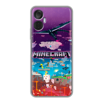 Силиконовый чехол на Itel Vision 5 Plus с принтом Майнкрафт Minecraft