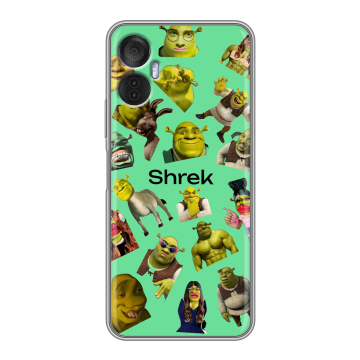 Силиконовый чехол на Itel Vision 5 Plus с принтом Шрек Shrek Силиконовый чехол на Itel Vision 5 Plus с принтом Шрек Shrek