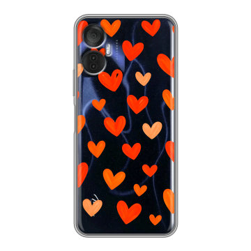 Силиконовый чехол на Itel Vision 5 Plus с принтом Сердечки Силиконовый чехол на Itel Vision 5 Plus с принтом Сердечки