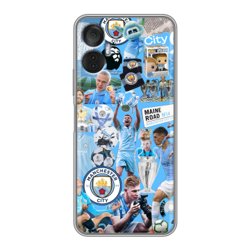 Силиконовый чехол на Itel Vision 5 Plus с принтом Man City Манчестер Сити