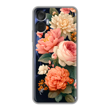 Силиконовый чехол на Itel Vision 5 Plus с принтом цветы