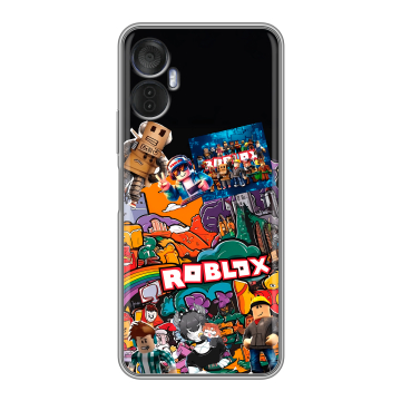 Силиконовый чехол на Itel Vision 5 Plus с принтом Roblox Роблокс
